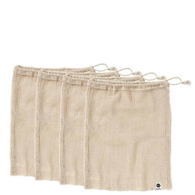 Ladelle Eco Recycled Cotton Set of 4 Natural Mesh Bags
